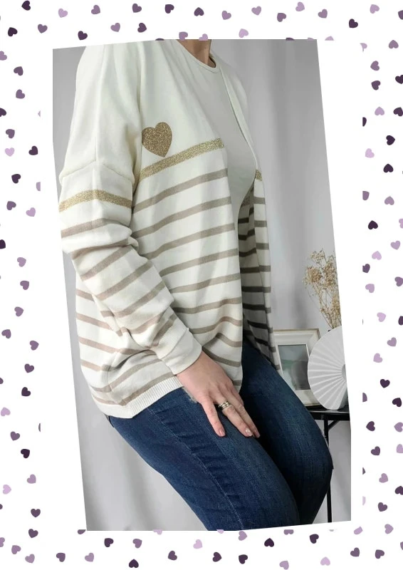 Gilet Cœur Or – Taille unique – Fabrication italienne – Neuf
